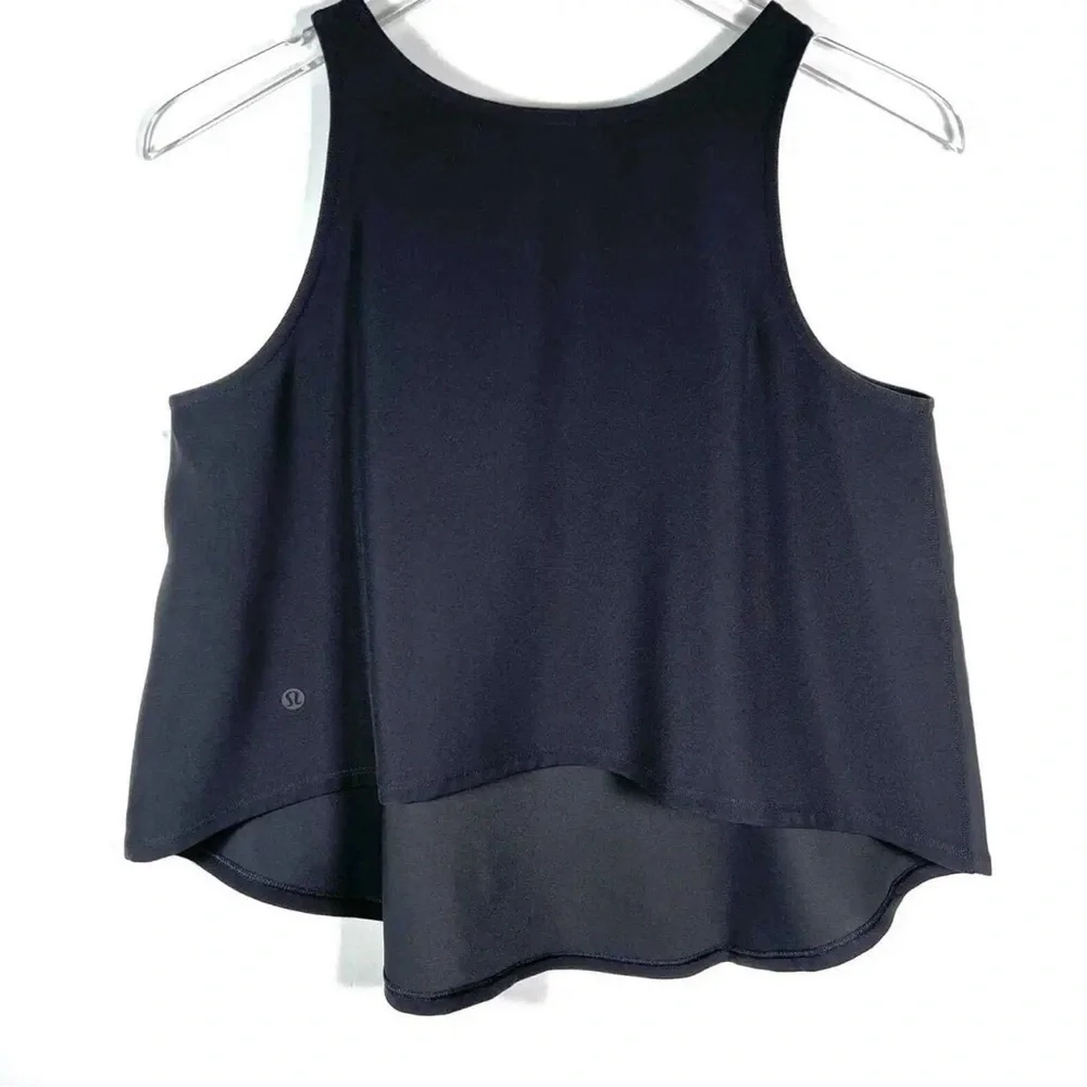 Lululemon‎ Athletica Black Asymmetrical Sleeveless Tank